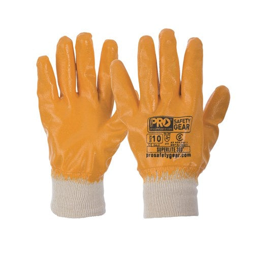 NBRFBY  ProChoice Super-Lite Orange Fully Dipped Gloves