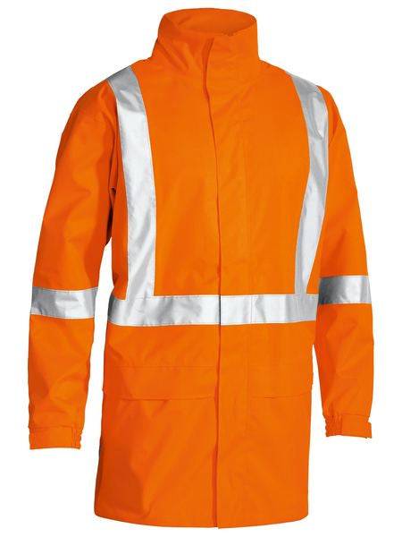 BJ6968T BISLEY X TAPED HI VIS RAIN SHELL JACKET - ON THE GO SAFETY & WORKWEAR