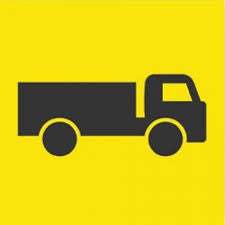 TRUCK IMAGE - YELLOW REFLECTIVE CORFLUTE SIGN 600x600mm
