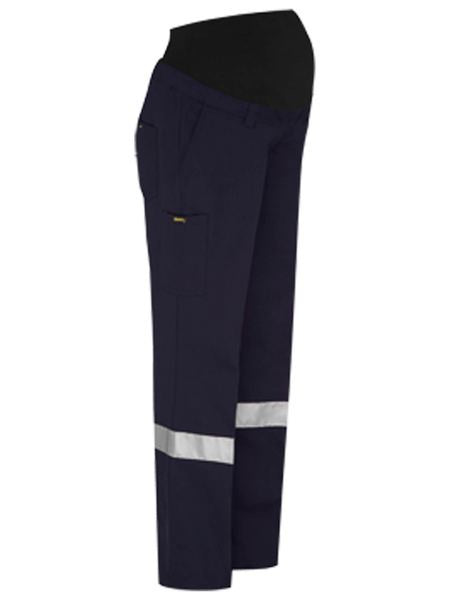 BISLEY Ladies 3M Taped Maternity Drill Work Pant BPLM6009T