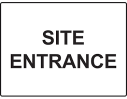 SITE ENTRANCE - CORFLUTE SIGN 600x450mm