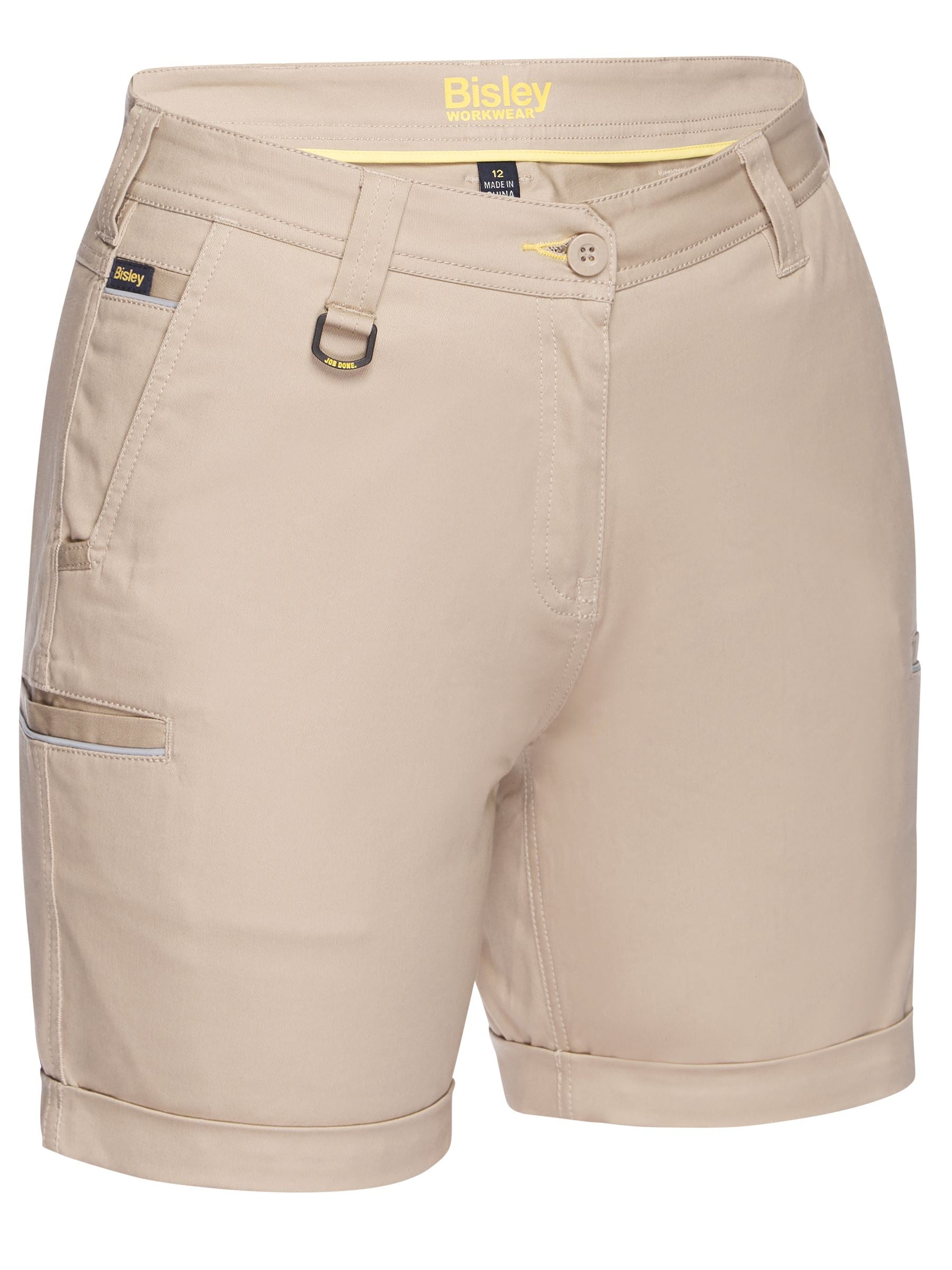 BISLEY BSHL1015 WOMENS STRETCH COTTON SHORT