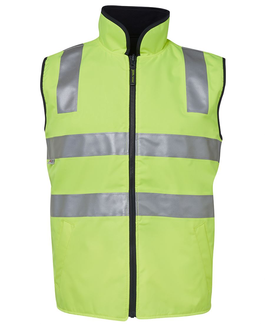 6D4RV JB&#39;S HI VIS (DAY AND NIGHT) REVERSIBLE VEST - ON THE GO SAFETY &amp; WORKWEAR