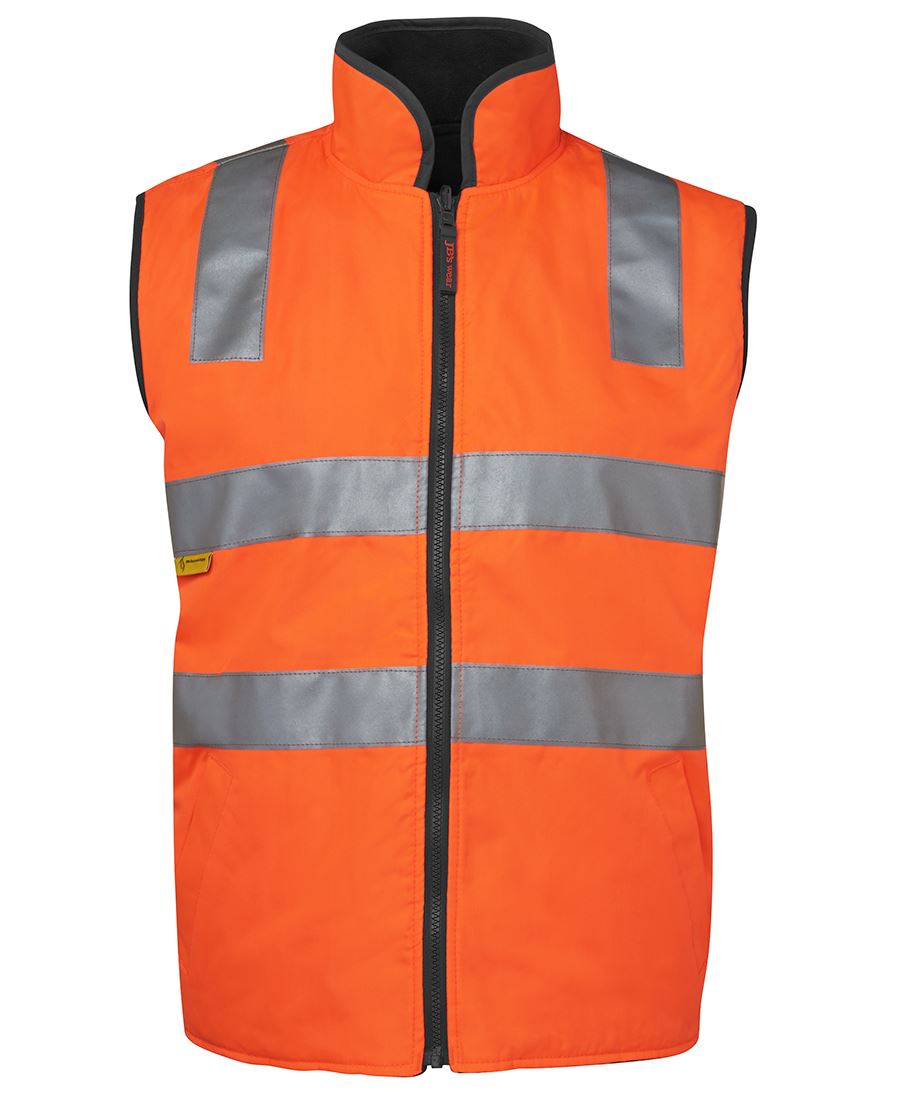 6D4RV JB&#39;S HI VIS (DAY AND NIGHT) REVERSIBLE VEST - ON THE GO SAFETY &amp; WORKWEAR