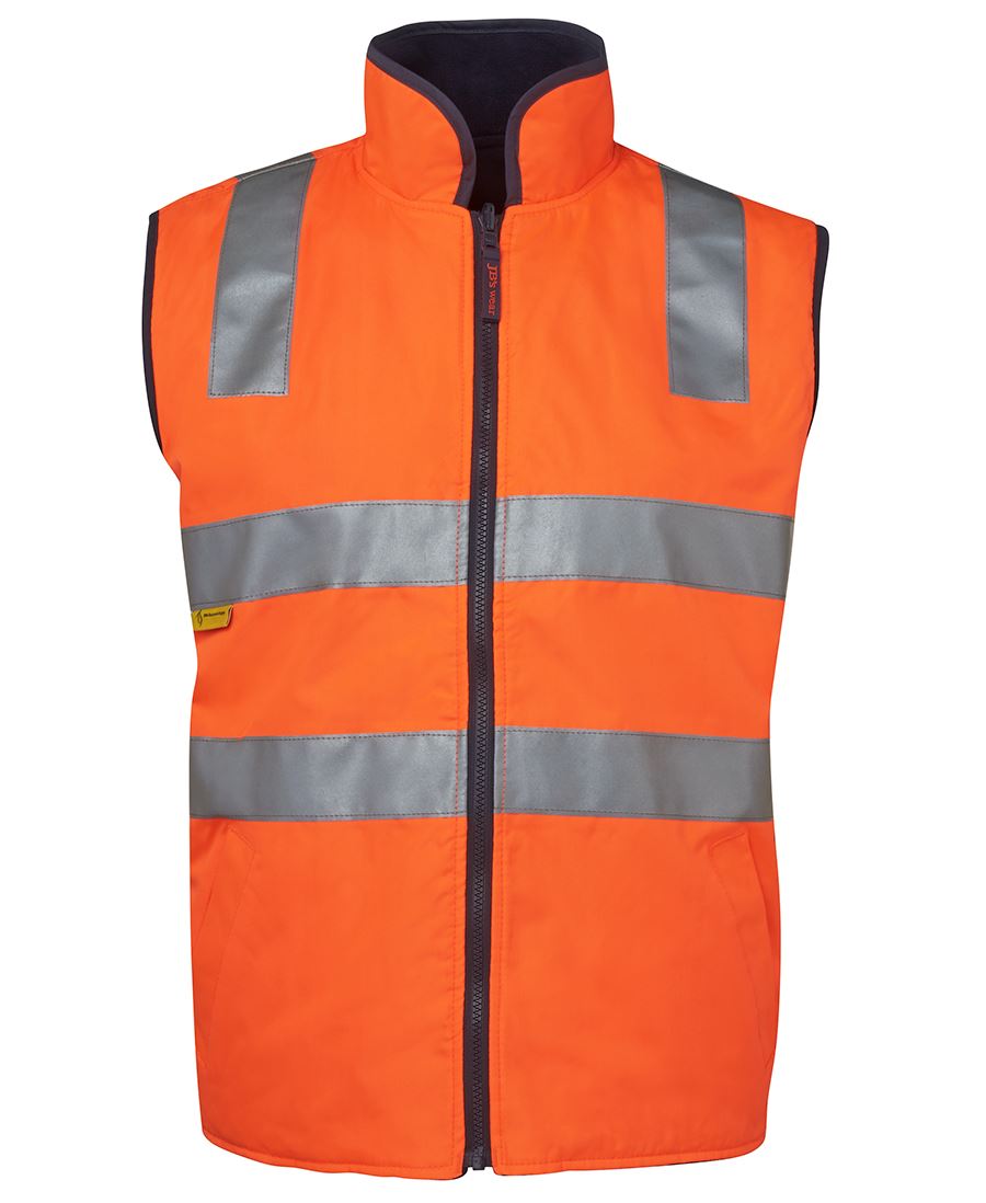 6D4RV JB&#39;S HI VIS (DAY AND NIGHT) REVERSIBLE VEST - ON THE GO SAFETY &amp; WORKWEAR