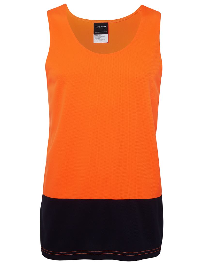 6HTS JB&#39;S HI-VIS TRADITIONAL SINGLET - ON THE GO SAFETY &amp; WORKWEAR