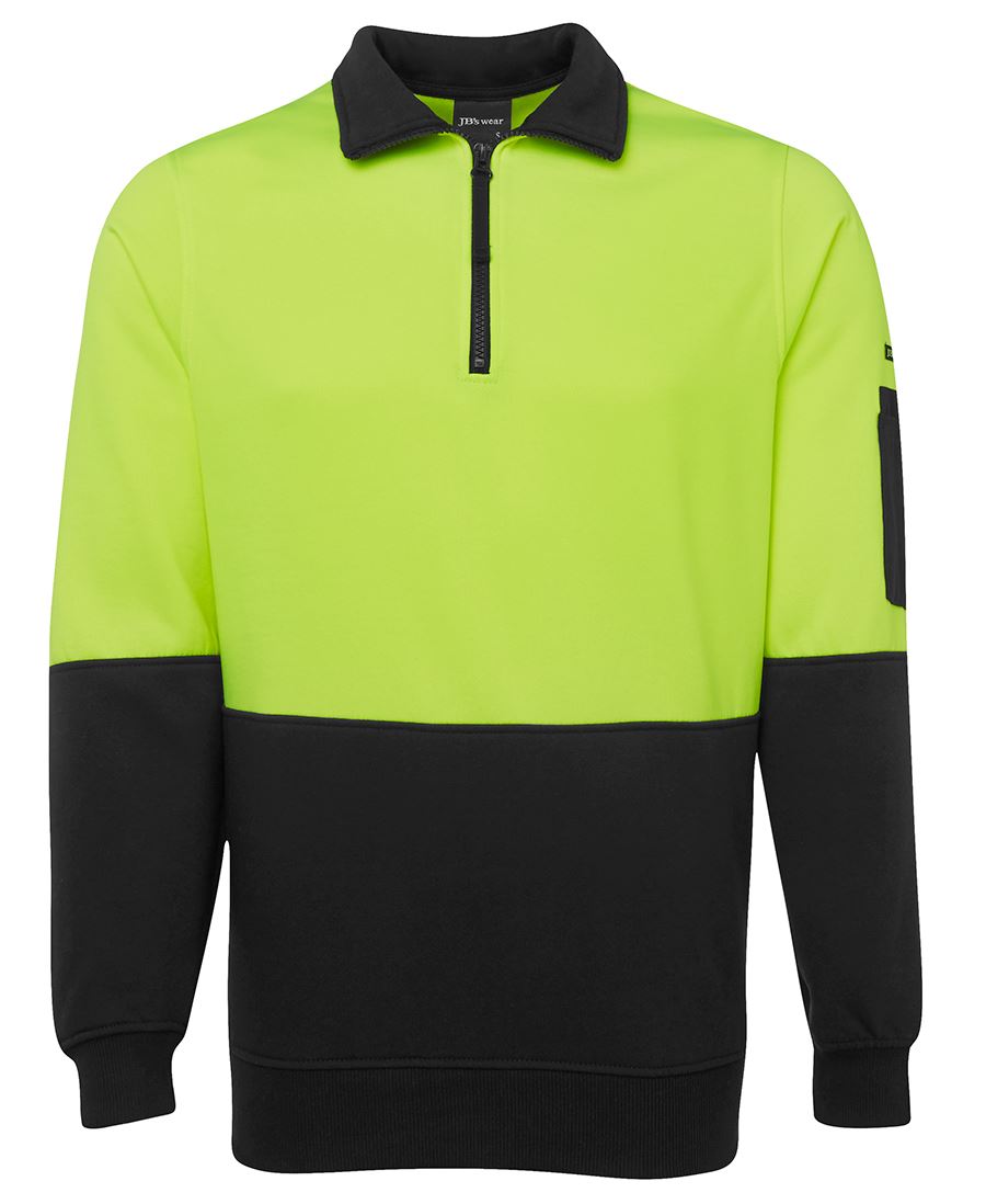 6HVFH JB&#39;S HI VIS ½ ZIP FLEECY - ON THE GO SAFETY &amp; WORKWEAR