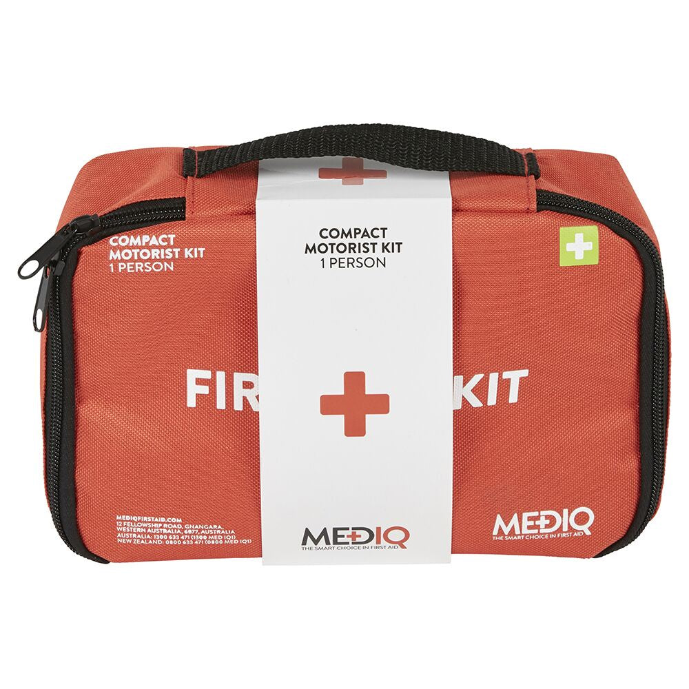 MEDIQ Essential First Aid Kit Compact Motorist - Orange Soft Pack - 1 Person FACMS