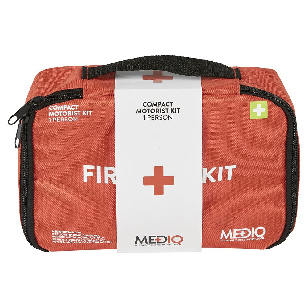 MEDIQ Essential First Aid Kit Compact Motorist - Orange Soft Pack - 1 Person FACMS