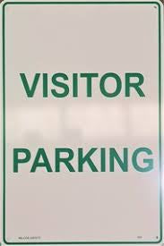 TC457LS VISITOR PARKING METAL SIGN 450x300mm