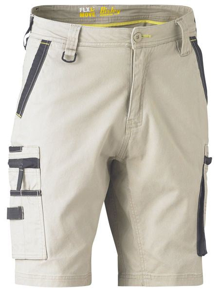 BISLEY Flex &amp; Move Stretch Utility Zip Cargo Short BSHC1330