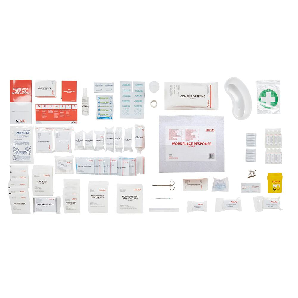MEDIQ Essential First Aid Kit Workplace Response Refill Module - White Cardboard Box 1-25 Persons Low Risk FAEWR