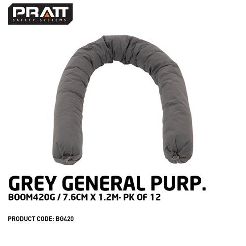 BG420 PRATT GREY GENERAL PURP. BOOM 420G / 7.6CM X 1.2M.