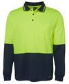 JB Hi Vis Long Sleeve Traditional Polo 6HVPL