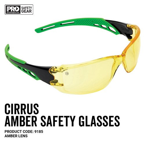 PRO Cirrus Green Arm Safety Glasses