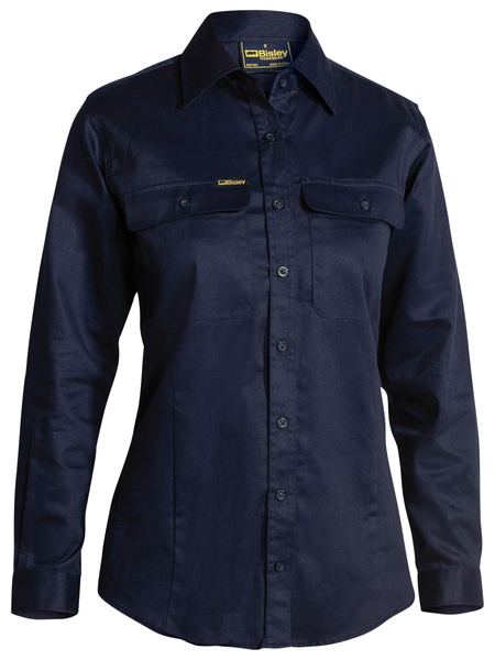 BISLEY Ladies Drill Shirt - Long Sleeve BL6339