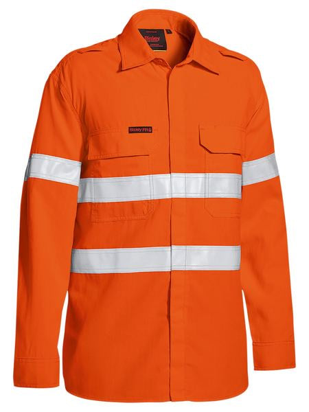 BISLEY Tencate Tecasafe Plus 480 Taped Hi Vis Lightweight FR Vented Long Sleeve Shirt BS8238T