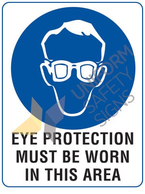 103 EYE PROTECTION MUST BE WORN Metal 450x300mm