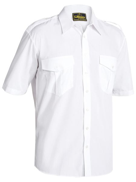 B71526 BISLEY EPAULETTE SHIRT - SHORT SLEEVE - ON THE GO SAFETY &amp; WORKWEAR
