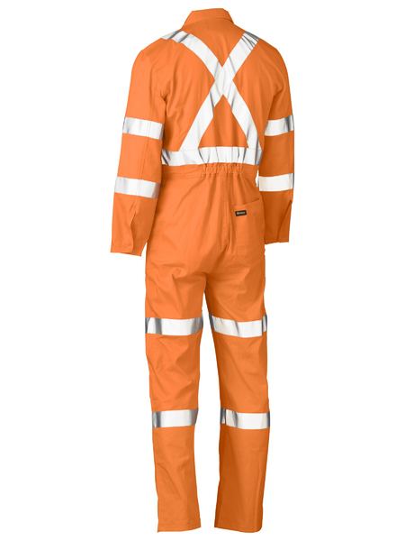 BISLEY X Taped Hi Vis Lightweight Drill Rail Coverall BC6316XT