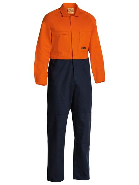 BC6357 BISLEY 2 TONE HI VIS COVERALLS REGULAR WEIGHT - ON THE GO SAFETY &amp; WORKWEAR