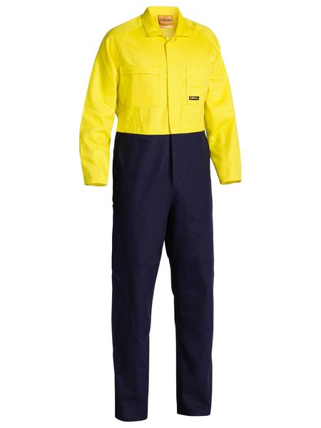 BC6357 BISLEY 2 TONE HI VIS COVERALLS REGULAR WEIGHT - ON THE GO SAFETY & WORKWEAR