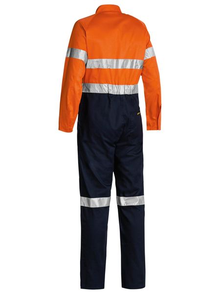 BC6719TW BISLEY 2 TONE HI VIS LIGHTWEIGHT COVERALLS 3M REFLECTIVE TAPE - ON THE GO SAFETY &amp; WORKWEAR
