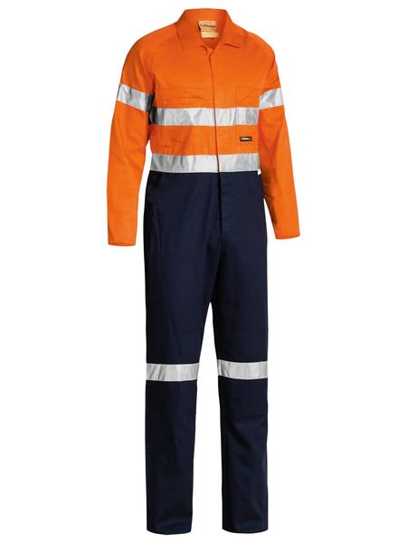 BC6719TW BISLEY 2 TONE HI VIS LIGHTWEIGHT COVERALLS 3M REFLECTIVE TAPE - ON THE GO SAFETY &amp; WORKWEAR