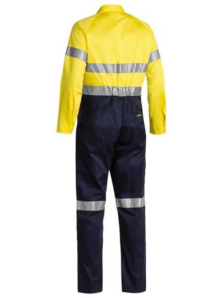 BC6719TW BISLEY 2 TONE HI VIS LIGHTWEIGHT COVERALLS 3M REFLECTIVE TAPE - ON THE GO SAFETY &amp; WORKWEAR