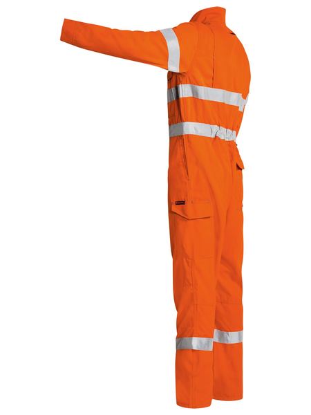 BC8085T BISLEY TENCATE TECASAFE PLUS 700 TAPED HI VIS ENGINEERED FR VENTED COVERALL - ON THE GO SAFETY &amp; WORKWEAR
