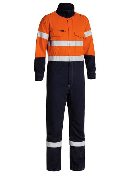 BC8086T BISLEY TENCATE TECASAFE PLUS 700 TAPED TWO TONE HI VIS ENGINEERED FR VENTED COVERALL - ON THE GO SAFETY &amp; WORKWEAR
