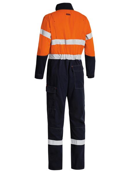 BC8086T BISLEY TENCATE TECASAFE PLUS 700 TAPED TWO TONE HI VIS ENGINEERED FR VENTED COVERALL - ON THE GO SAFETY &amp; WORKWEAR