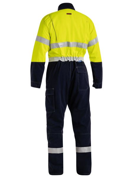 BC8086T BISLEY TENCATE TECASAFE PLUS 700 TAPED TWO TONE HI VIS ENGINEERED FR VENTED COVERALL - ON THE GO SAFETY &amp; WORKWEAR