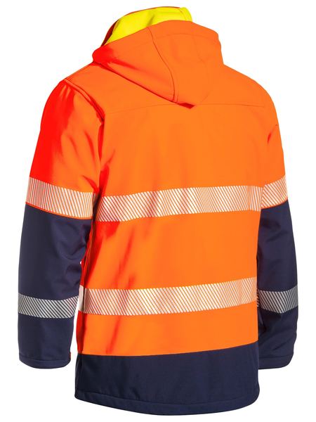 BJ6934T BISLEY TAPED TWO TONE HI VIS RIPSTOP SOFTSHELL JACKET - ON THE GO SAFETY &amp; WORKWEAR