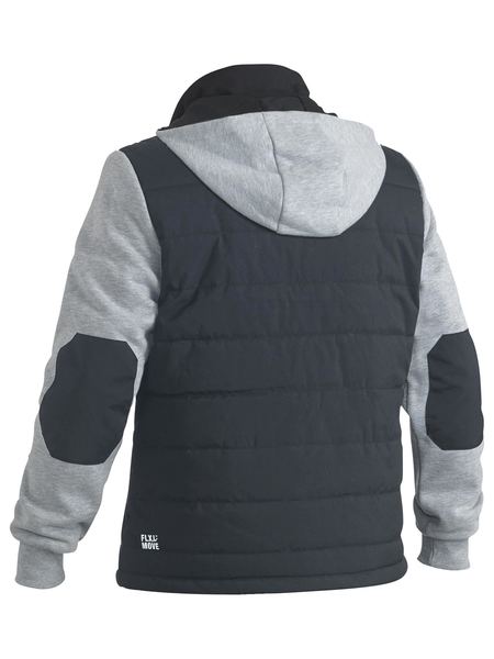 BJ6944 BISLEY FLEX & MOVE CONTRAST PUFFER FLEECE HOODIE - ON THE GO SAFETY & WORKWEAR