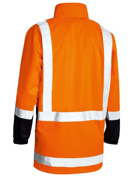 BJ6967T BISLEY TTMC-W TAPED HI VIS RAIN SHELL JACKET - ON THE GO SAFETY &amp; WORKWEAR