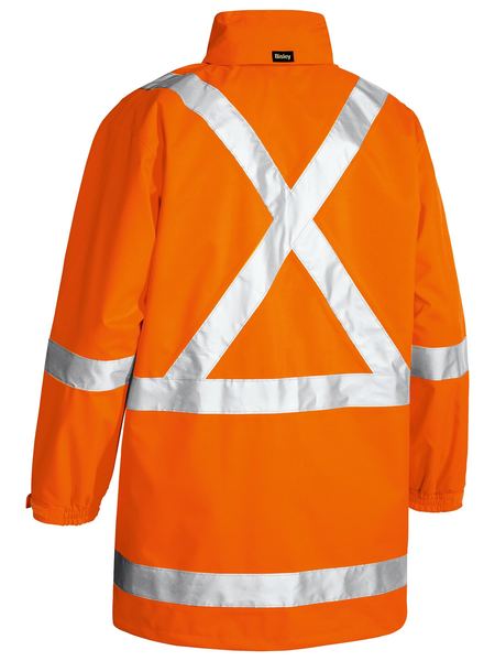BJ6968T BISLEY X TAPED HI VIS RAIN SHELL JACKET - ON THE GO SAFETY &amp; WORKWEAR