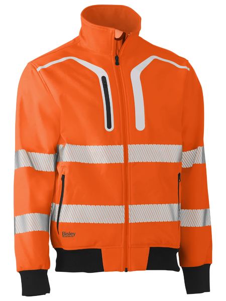 BISLEY Taped Hi Vis Soft Shell Bomber Jacket BJ6979T