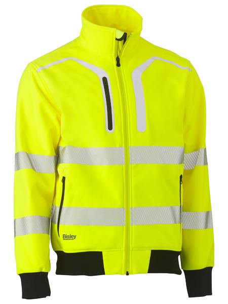 BISLEY Taped Hi Vis Soft Shell Bomber Jacket BJ6979T