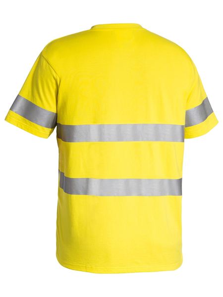 BK1017T BISLEY 3M TAPED HI VIS COTTON T-SHIRT - ON THE GO SAFETY &amp; WORKWEAR