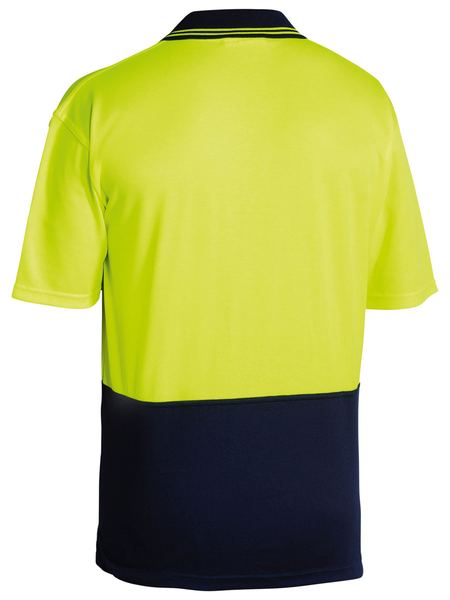 BK1234 BISLEY 2 TONE HI VIS POLO SHIRT - SHORT SLEEVE - ON THE GO SAFETY &amp; WORKWEAR