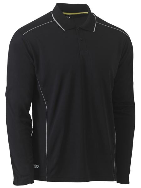 BISLEY Cool Mesh Long Sleeve Polo With Reflective Piping BK6425