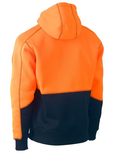 BK6619T BISLEY TAPED HI VIS TWO TONE FLEECE PULLOVER HOODIE - ON THE GO SAFETY &amp; WORKWEAR