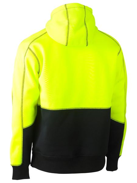 BK6619T BISLEY TAPED HI VIS TWO TONE FLEECE PULLOVER HOODIE - ON THE GO SAFETY &amp; WORKWEAR