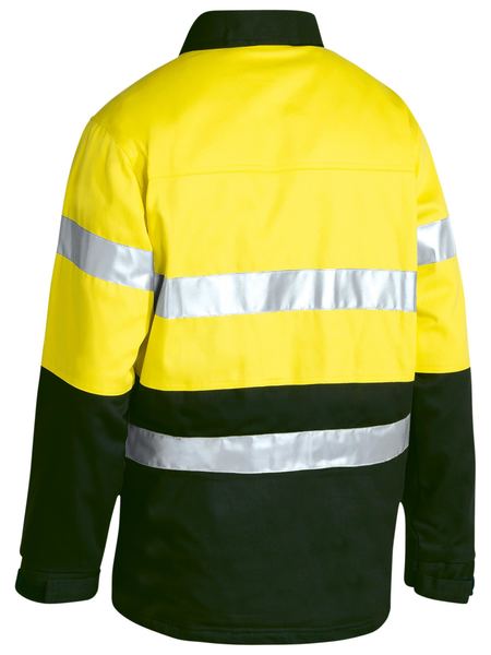 BK6710T BISLEY  TONE HI VIS DRILL JACKET 3M REFLECTIVE TAPE - ON THE GO SAFETY &amp; WORKWEAR