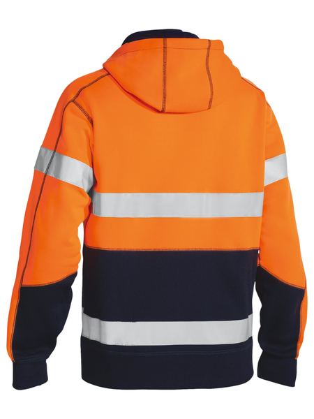 BK6819T BISLEY TAPED HI VIS FLEECE HOODIE - ON THE GO SAFETY &amp; WORKWEAR