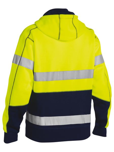 BK6819T BISLEY TAPED HI VIS FLEECE HOODIE - ON THE GO SAFETY & WORKWEAR