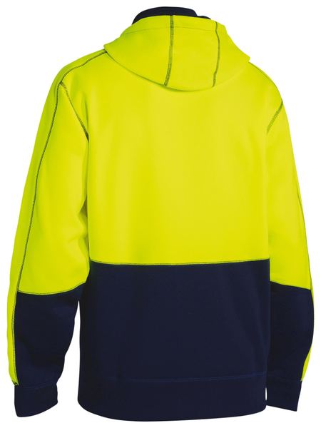 BK6819 BISLEY HI VIS ZIP FLEECE HOODIE - ON THE GO SAFETY &amp; WORKWEAR