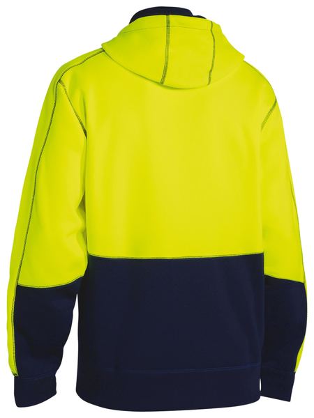 BK6819 BISLEY HI VIS ZIP FLEECE HOODIE - ON THE GO SAFETY & WORKWEAR