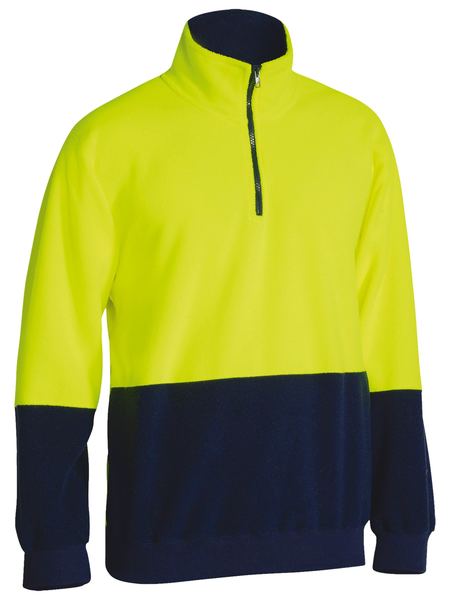 BK6889 BISLEY HI VIS POLAR 1/4 ZIP FLEECE PULLOVER - ON THE GO SAFETY & WORKWEAR